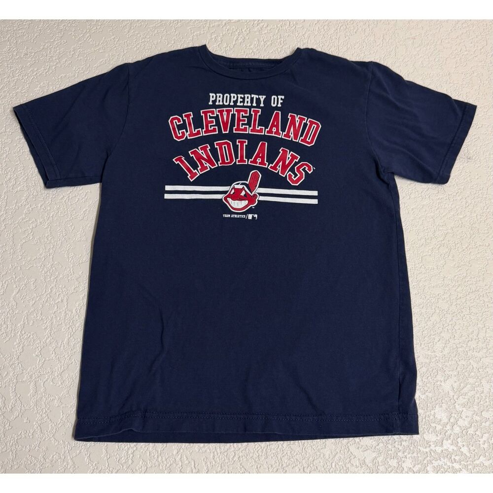 Cleveland Indians Chief Wahoo MLB Graphic T-Shirt Youth L 10/12 Navy